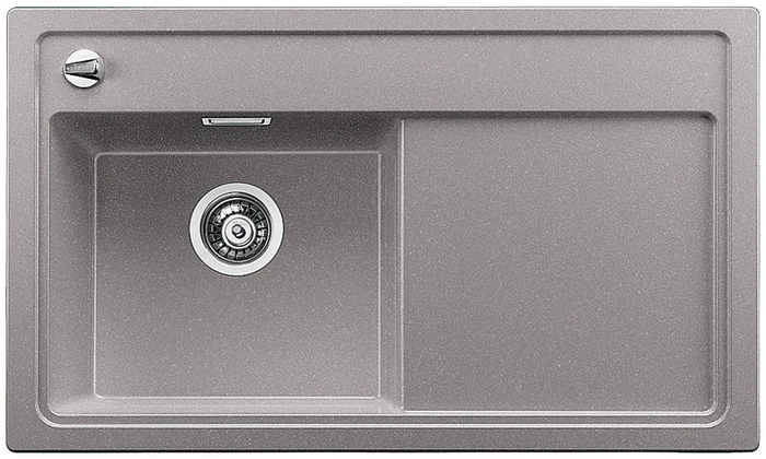 Blanco Zenar 45 S Becken links mit Ablauffernbedienung alumetallic inkl. Glasschneidebrett
