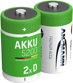 Ansmann Mono D NiMH 5200mAh, 2er-Pack