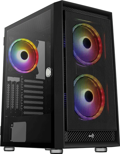 AeroCool Graphite, Lüfter LED RGB, Glasfenster