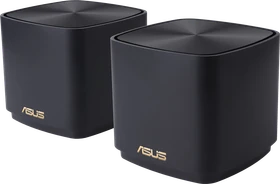 ASUS ZenWiFi AX Mini XD4 Plus, AX1800, schwarz, Router und Repeater Set, 2er-Bundle (90IG07M0-MO3C30)