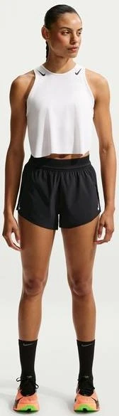 Nike AeroSwift Laufhose kurz schwarz/weiß (Damen)