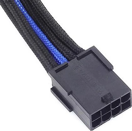 SilverStone PP07-PCIBA, 6/8-Pin PCIe Verlängerung 250mm, sleeved schwarz/blau