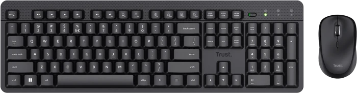 Trust Ody II Silent Wireless Keyboard & Mouse Set, USB, US