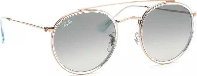 Ray-Ban Round Double Bridge bronze copper/grey gradient