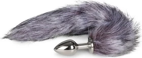 EasyToys Fox Tail Plug grau/silber
