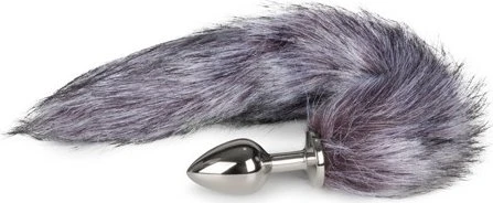 EasyToys Fox Tail Plug grau/silber