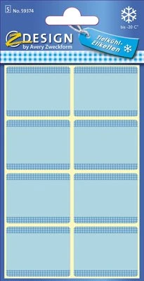 Avery-Zweckform Tiefkühletiketten Sonderformat, 28x36mm, blau, 5 Blatt (40 Etiketten)