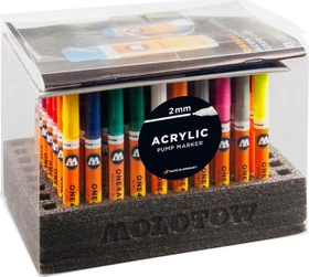 Molotow 127HS 1-2mm Acrylmarker Complete sortiert, 70er-Set, Display