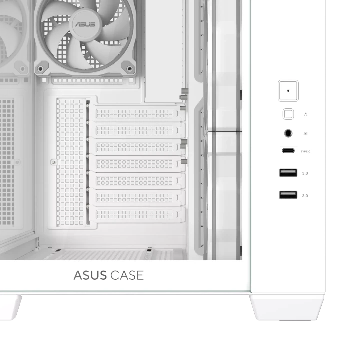 ASUS A32 Plus TG ARGB, weiß, Glasfenster