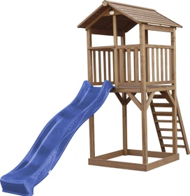 Axi Spielturm Beach Tower mit Rutsche braun/blau
