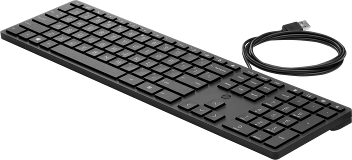 HP 320K Desktop-Tastatur, schwarz, USB, DE