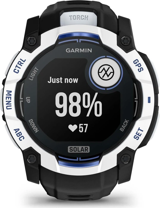 Garmin Instinct 3 Solar 50mm whitestone/black-bolt blue
