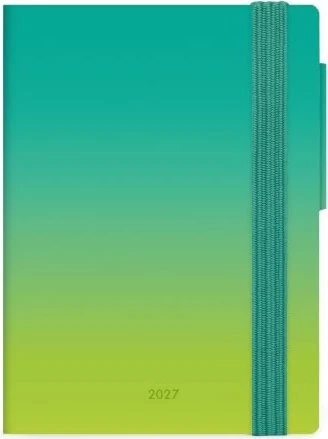 Legami Terminplaner für 12 Monate Shades of Green 2027, liniert, Kunststoff-Cover, mehrfarbig, 128 Blatt