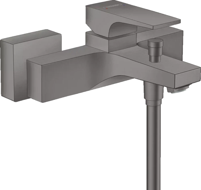 Hansgrohe Metropol Einhebel-Wannenmischer Aufputz mit Hebelgriff brushed black chrome