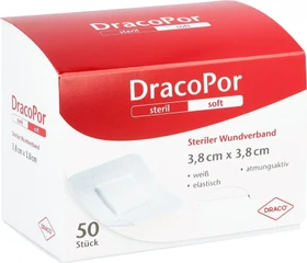Dr. Ausbüttel DracoPor Soft steriler Wundverband weiß, 3.8 x 3.8cm, 50 Stück