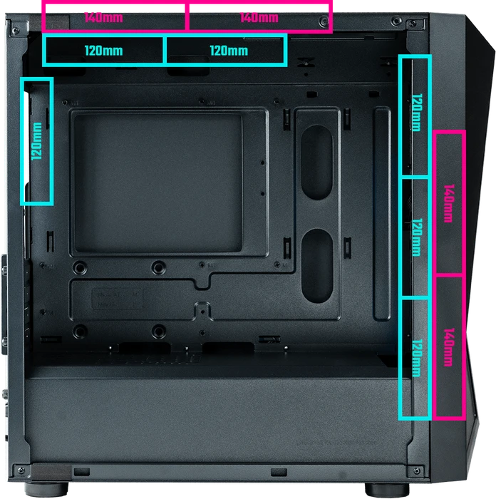 Cooler Master CMP 320, schwarz, Glasfenster