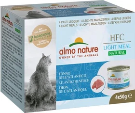 almo nature HFC Natural Light Meal Cat Mega, Atlantik-Thunfisch, 200g (4x 50g)