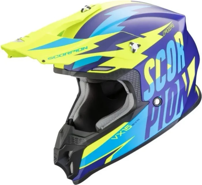 Scorpion VX-16 Evo Air Slanter matt blau/gelb