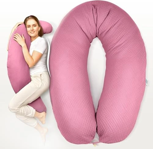 Sei Design XXL Musselin Stillkissen 190x30cm