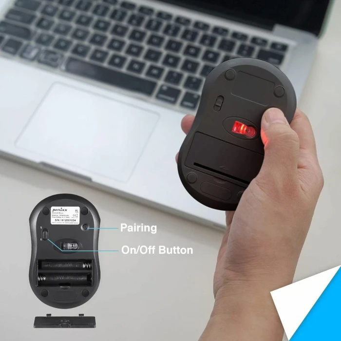 Perixx PERIMICE-802 Mini Bluetooth Maus schwarz, Bluetooth