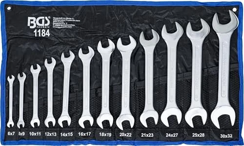 BGS technic Schraubenschlüsselsatz inkl. Tasche, 12-tlg.