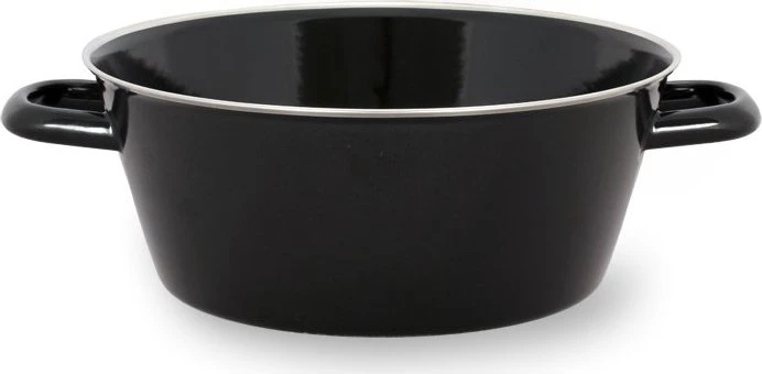 Riess Schwarzemaille Schmalzpfanne halbtief 26cm 10.7l