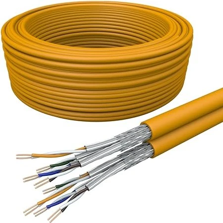 Draka UC900 HS23 Twisted-Pair Duplex Verlegekabel Eca, Cat7, S/FTP, ohne Stecker, 100m, orange