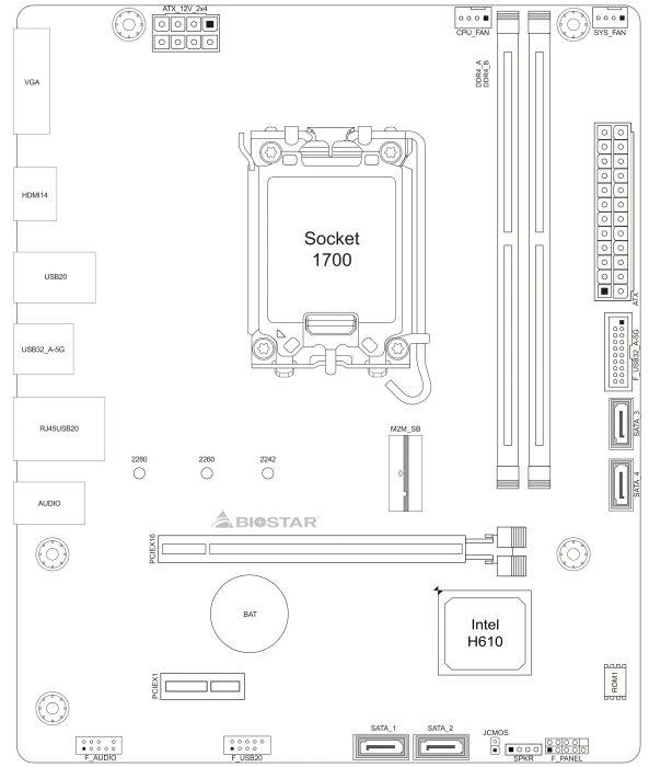 Biostar H610MHC 2.0 (Intel 1700)