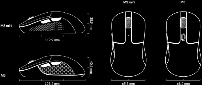 Keychron M3 mini Wireless Mouse weiß, USB/Bluetooth