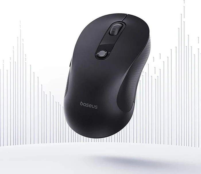 Baseus F02 Ergonomic Dual-Mode Wireless Mouse, schwarz, USB/Bluetooth