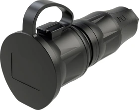 PCE Schutzkontaktkupplung DB fb IP54 schwarz Serie TopTaurus2