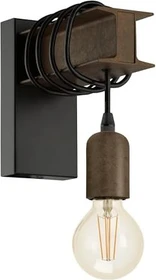 Eglo Townshend 4 Wandleuchte schwarz/braun