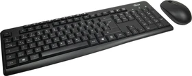 Inter-Tech KB-208-II kabelloses Desktop-Set schwarz, USB, DE