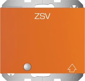 Berker K.5 Steckdose SCHUKO mit Aufdruck "ZSV", orange glänzend