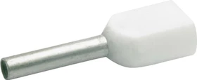 Klauke Isolierte Zwillingsaderendhülsen 2x 0.5mm² weiß, 100 Stück
