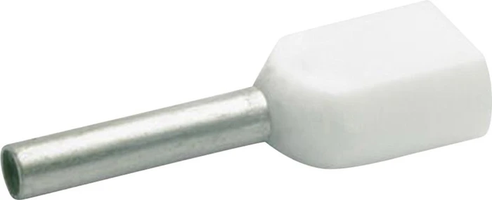 Klauke Isolierte Zwillingsaderendhülsen 2x 0.5mm² weiß, 100 Stück