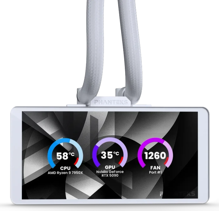 Phanteks Glacier One 360M25 LCD, weiß