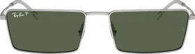 Ray-Ban RB3741 Emy Bio-Based 56mm polished silver/dark green
