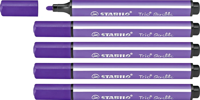 STABILO Trio Scribbi violett, 5er-Pack