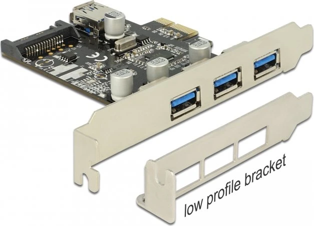 DeLOCK 4x USB-A 3.0, PCIe x1