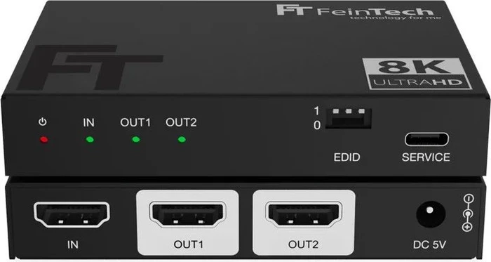 FeinTech HDMI 2.1 Splitter 1 In 2 Out