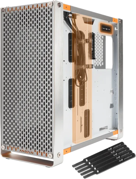 In Win Dubili Titanium Grey DIY Edition, modular, grau, Glasfenster