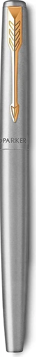 Parker Jotter stainless steel/gold trim, rechte Hand, mittel, Geschenkbox