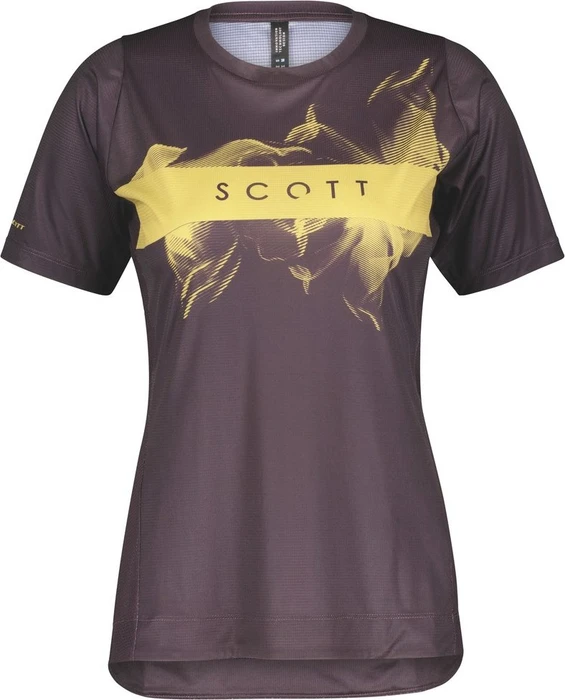 Scott Trail Vertic Trikot kurzarm dark purple/mud green (Damen)