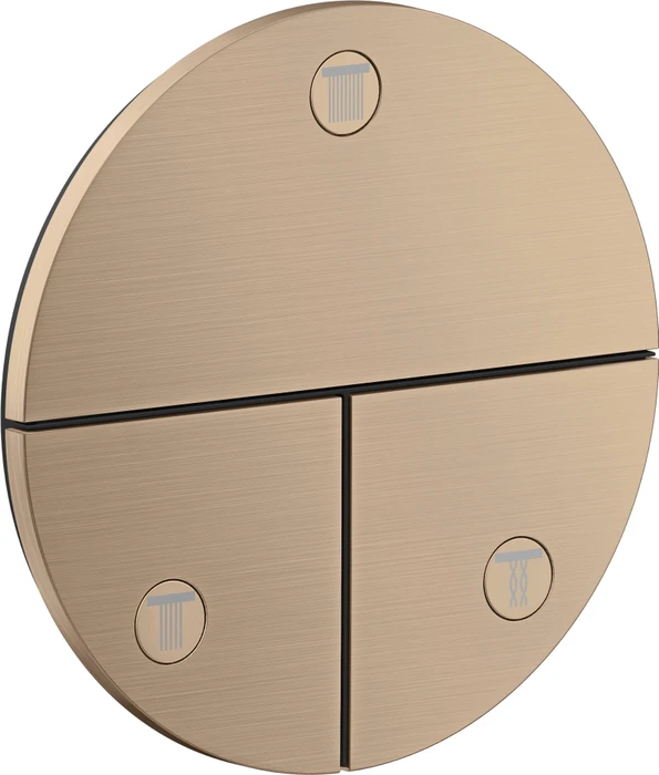 Hansgrohe Axor ShowerSelect ID rund Kontrollfeld Ventil für 3 Verbraucher brushed red gold
