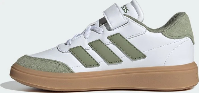 adidas Courtblock cloud white/tent green/gum (Junior)