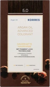 Korres Argan Oil Permanent Hair Colorant Haarfarbe 5.0 hellbraun