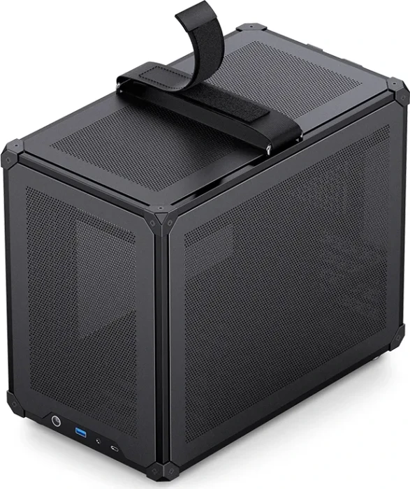 Jonsbo C6 MAX Black, schwarz, Glasfenster