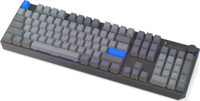 Endorfy Thock V2 Wireless, PBT, grau, LEDs RGB, hot-swap, Endorfy YELLOW, USB/Bluetooth, US