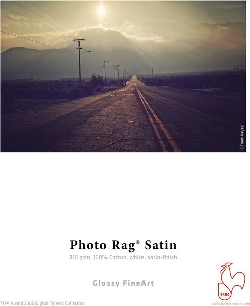 Hahnemühle Digital Glossy FineArt Photo Rag Satin Fotopapier seidenmatt weiß, A3, 310g/m², 25 Blatt